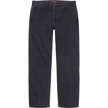 Supreme Stone Washed Black Slim Jean Broek Zwart | NL434YU