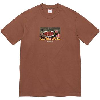 Supreme Strawberries Tee T-shirts Bruin | NL251TV